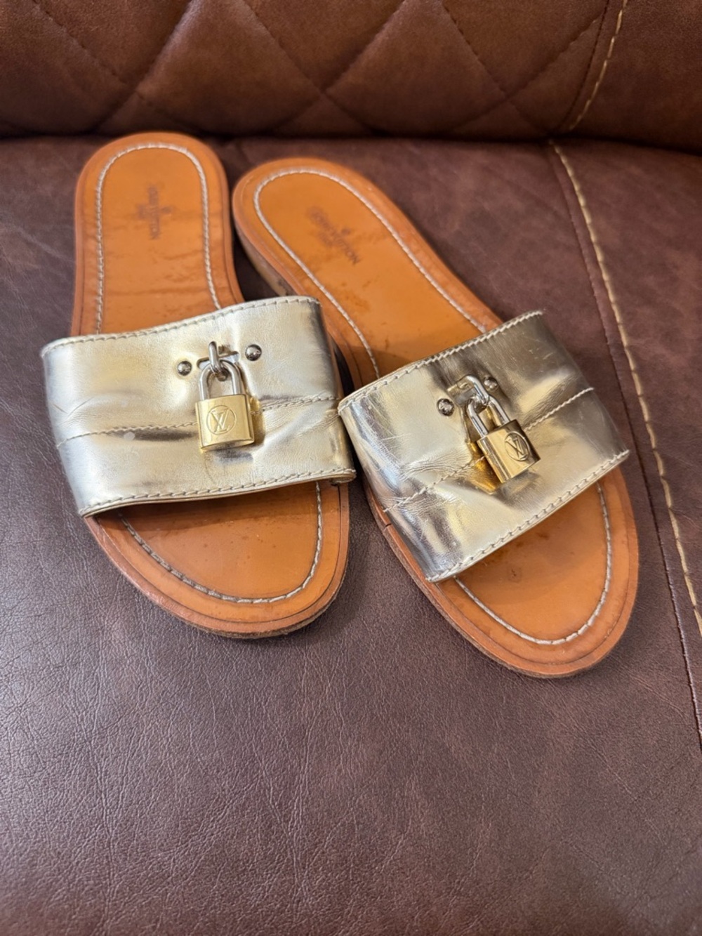 Louis Vuitton Lock It Slide Sandals - Picture 11 of 11